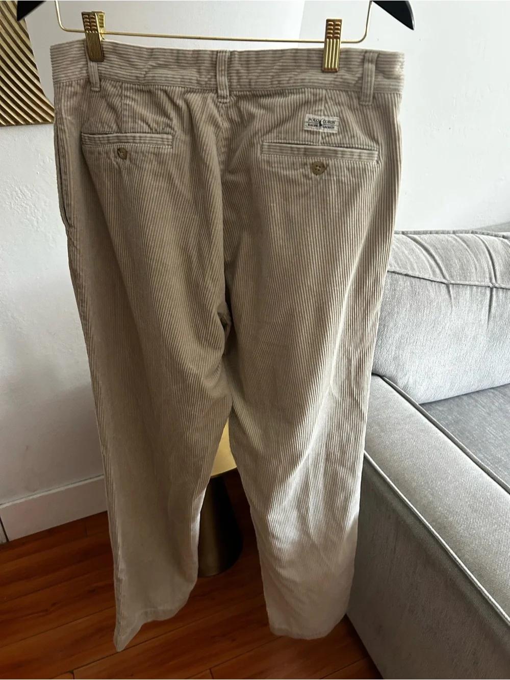 Vintage Polo Ralph Lauren Corduroy Pants Men’s Size 34/34 Beige